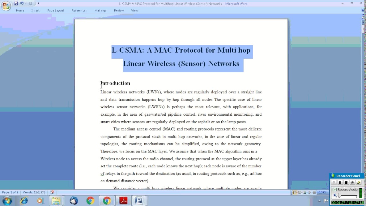 L-CSMA A MAC Protocol for Multihop Linear Wireless Sensor Networks