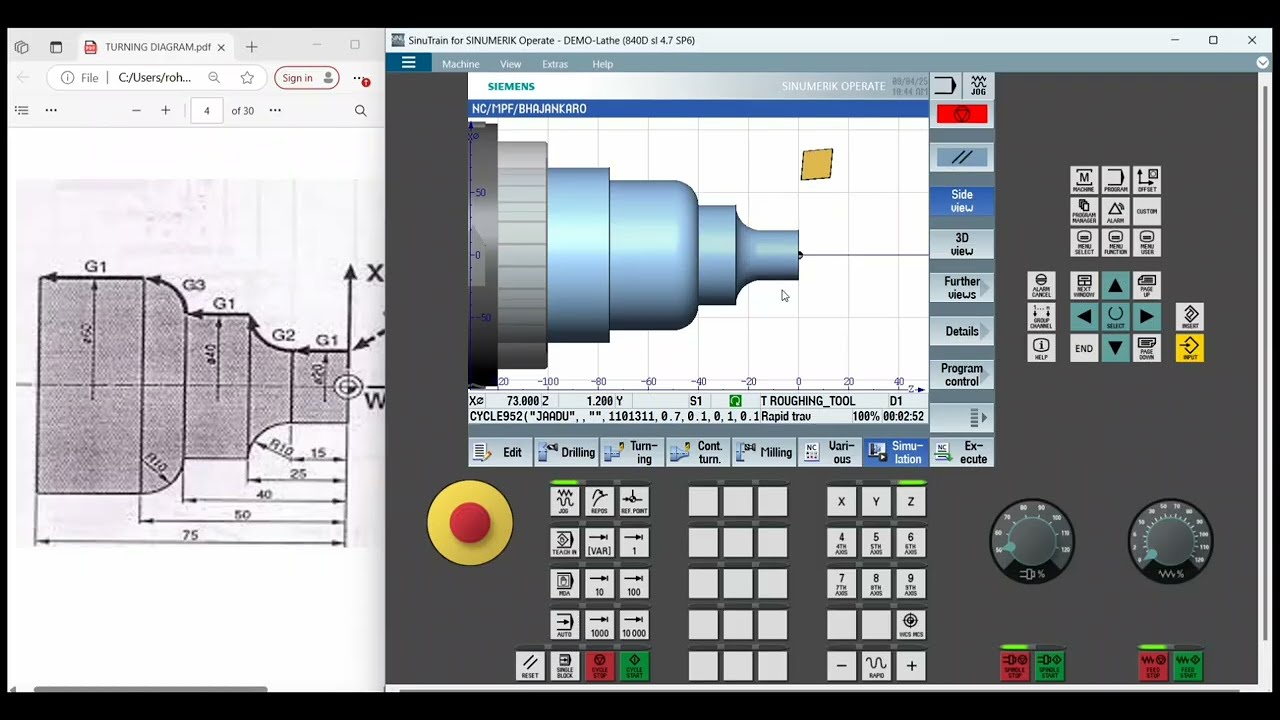 Offset To Machining Concept in CNC Turning(SIEMENS). ROHIT JATAV 