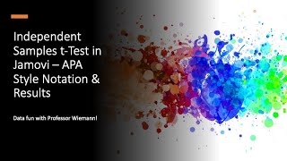 Download Lagu Independent Samples t-Test in Jamovi – APA Style Notation \u0026 Results MP3