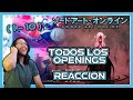 🔥REACCION a TODOS los openings de Sword Art Online ( SAO )🔥