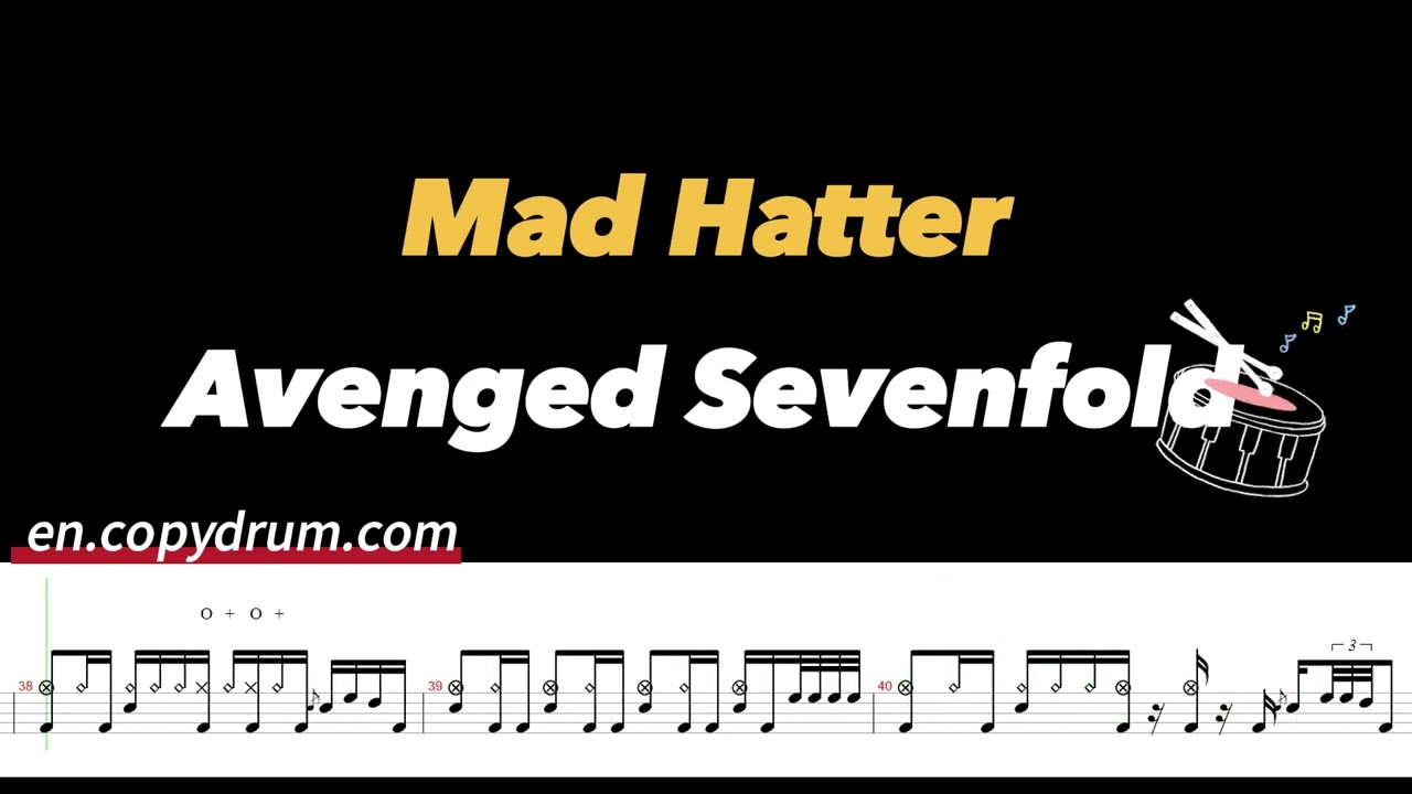 Avenged Sevenfold-Mad Hatter | Drum Sheet Music