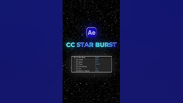 CC Star Burst Tutorial After Effects aftereffects #motiondesigner #aftereffectstutorial #videoeditor