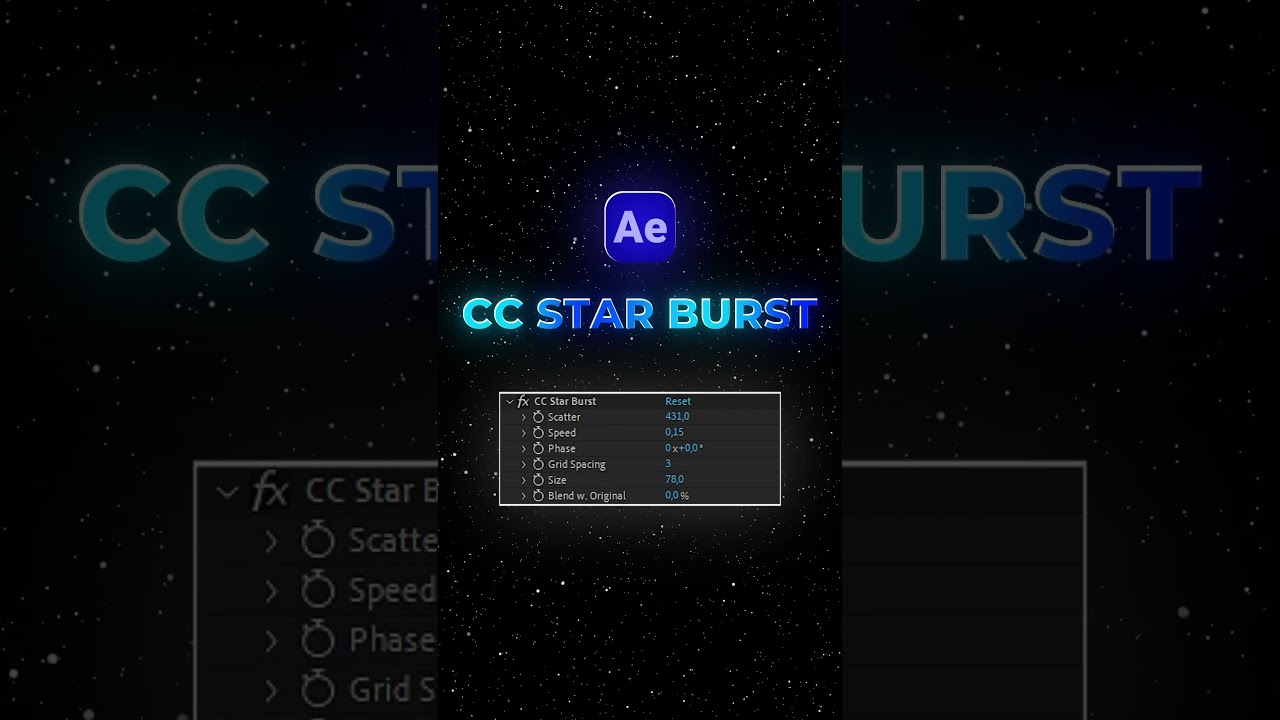 CC Star Burst Tutorial After Effects aftereffects 