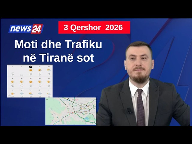 Si do të jetë moti sot? Pikat kryesore ku trafiku shfaqet më i rënduar! Data 3 qershor 2026