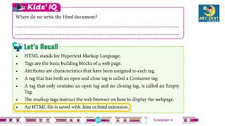 Mec-Doit Computer Class 6 Chapter - 7 Introducing Html