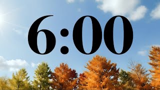 6 Minute Fall Timer | Autumn Leaves, Nature, & Calm Lofi Jazz Music | Classroom & Focus Countdown