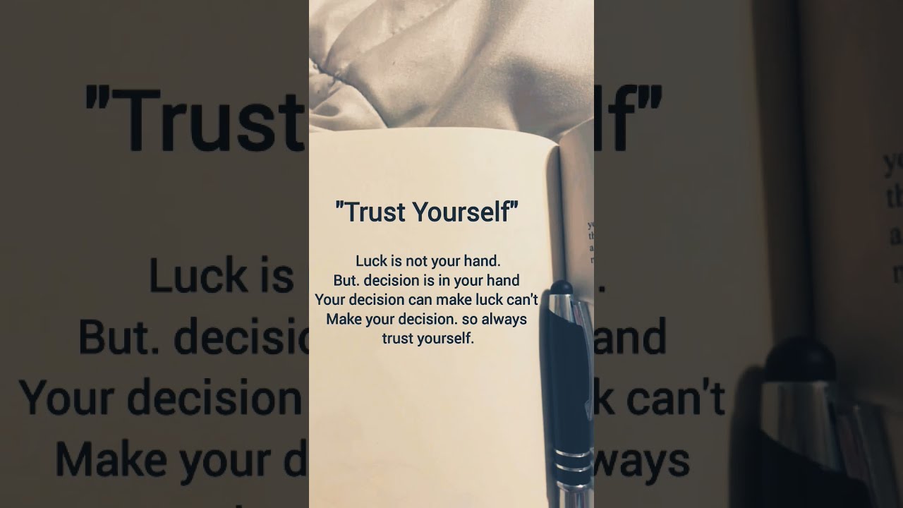 TRUST YOURSELF Motivation Quotes Shorts Life English