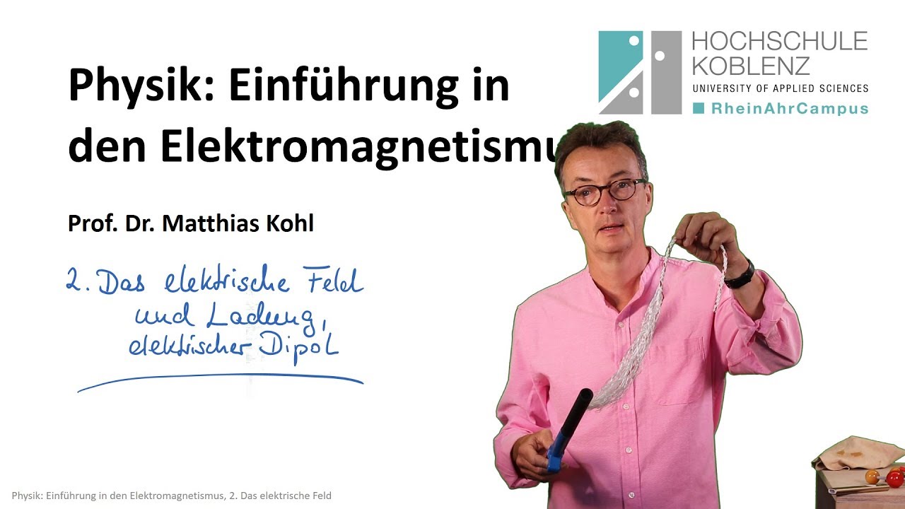 Das elektrische Feld von Ladungen und Dipol, Physik Vorlesung Elektromagnetismus, Kapitel 2