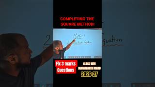 Class 10 Maths 1 🔥 Completing the Square Method | Quadratic Equations | Maharashtra Board 2027
