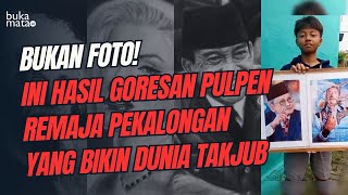 CUMA PAKAI PULPEN! Remaja 14 Tahun Asal Pekalongan Ini Lukis Wajah Mirip Foto 100%! 