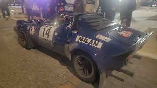 Lancia Stratos au Rallye Monte Carlo Historique à l'arrivée de l'étape ValenceValence