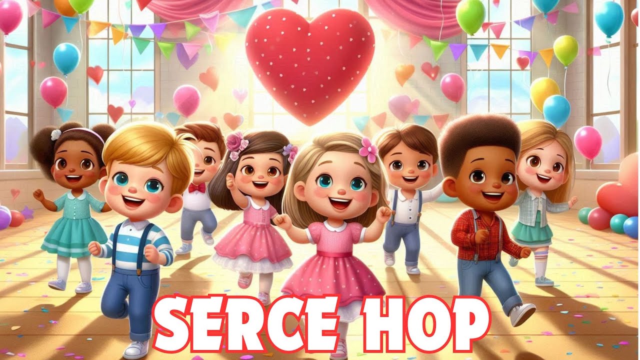 Serce hop! Walentynkowa piosenka ruchowa dla dzieci | Zabawa z pokazywaniem