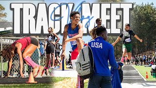 HIGH SCHOOL TRACK MEET VLOG | WITNESSED THE FASTEST 4X100 IN THE USA!?