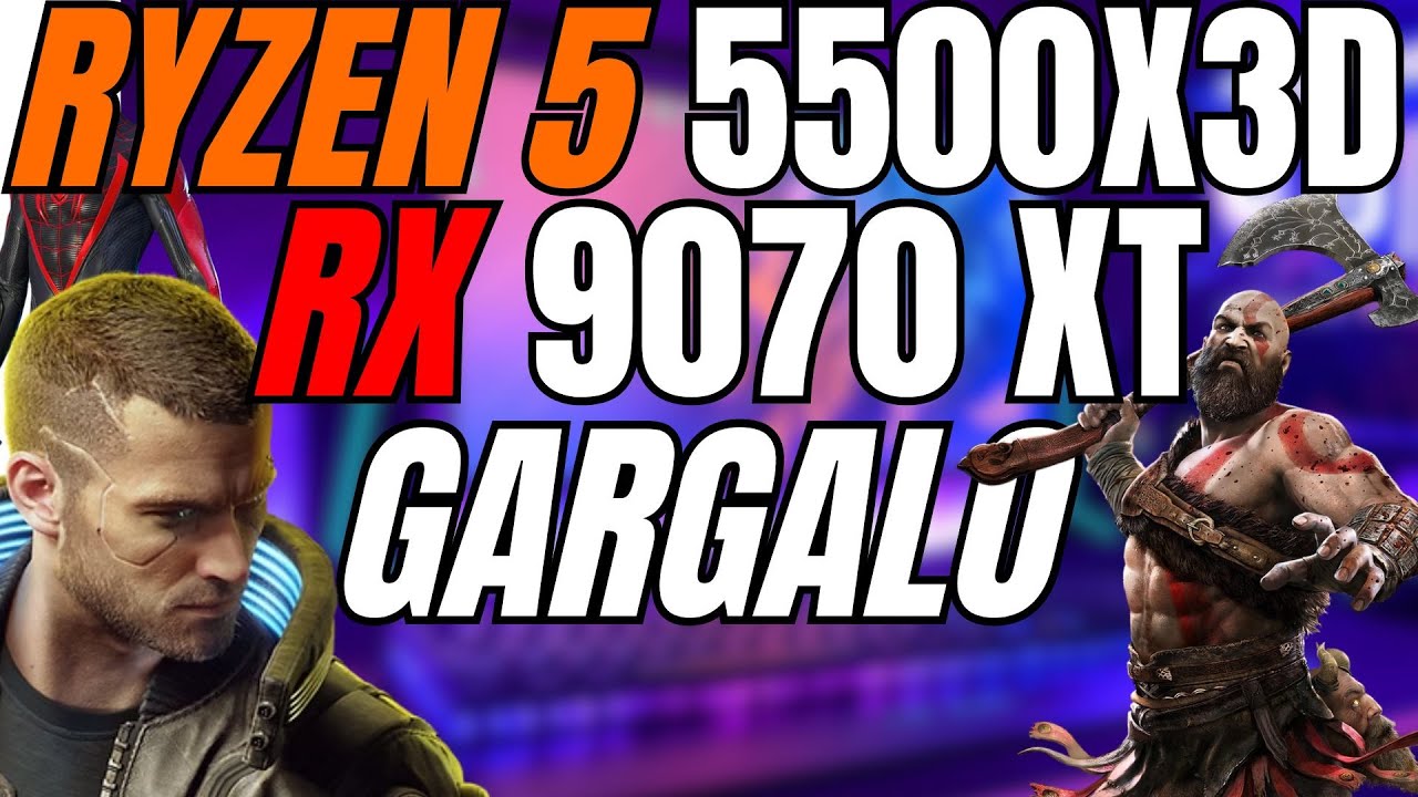 RYZEN 5 5500x3D + RX 9070 XT - Testes em 1080P | 1440P | 4K