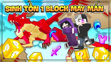 Minecraft nhưng Sinh Tồn 1 Block May Mắn !!! Siro Bị Noob Ruby Báo Mất Sạch Đồ Netherite