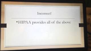 HIPAA Training module