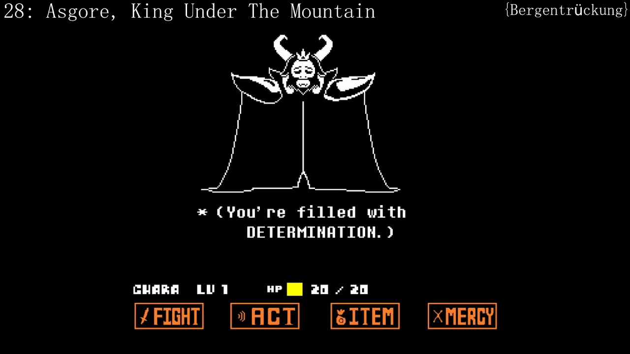 The Undertale's Final Finale - Track 28 - Asgore, King Under The Mountain - PART 1