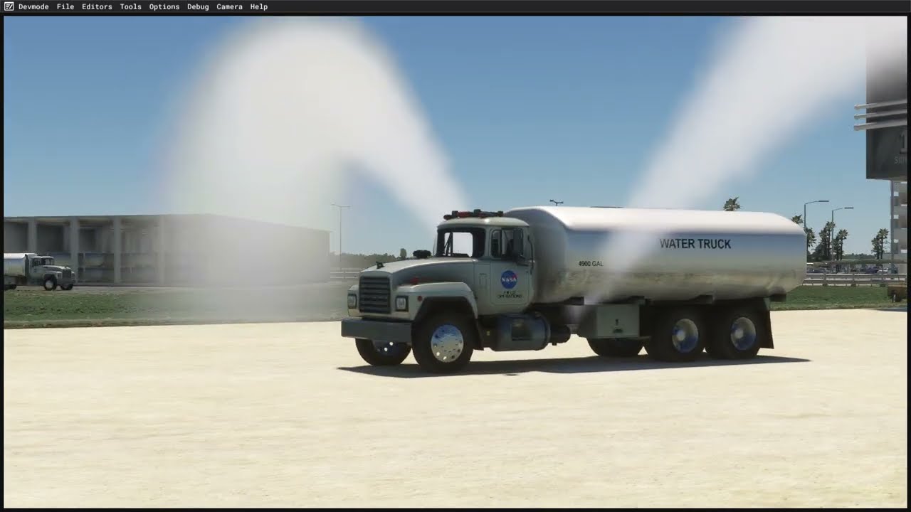 TerraBuilder Kennedy Space Center for Microsoft Flight Simulator 2020 WIP - Crawlerway Water Truck