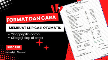 Format dan Cara Membuat Slip Gaji Otomatis
