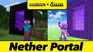 Lets Make A Nether Portal From Minecraft In Game Builder Garage Tutorial
