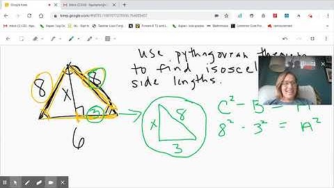 Use Pythagorean Theoream to find isosceles side lengths