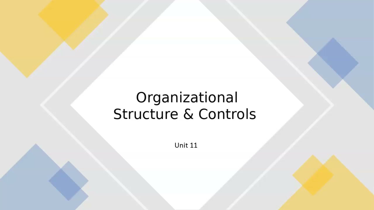 Unit 11 - Organizational Structure
