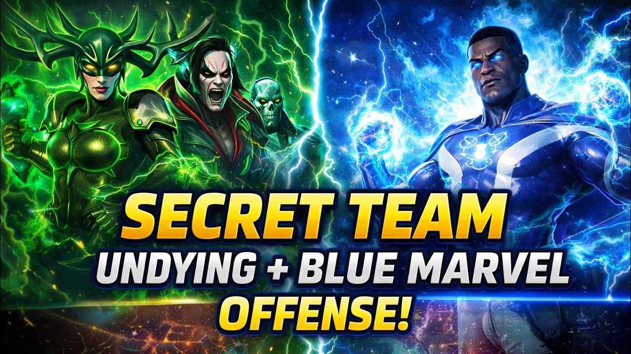 SECRET TEAM - UNDYING + BLUE MARVEL OFFENSE - MARVEL Strike Force - MSF