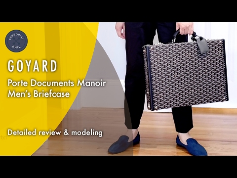 Goyard Men's Briefcase Porte Documents Manoir: Detailed review & modeling 