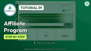 How to earn money with referral link: 10% software affiliate program | WhattNexus