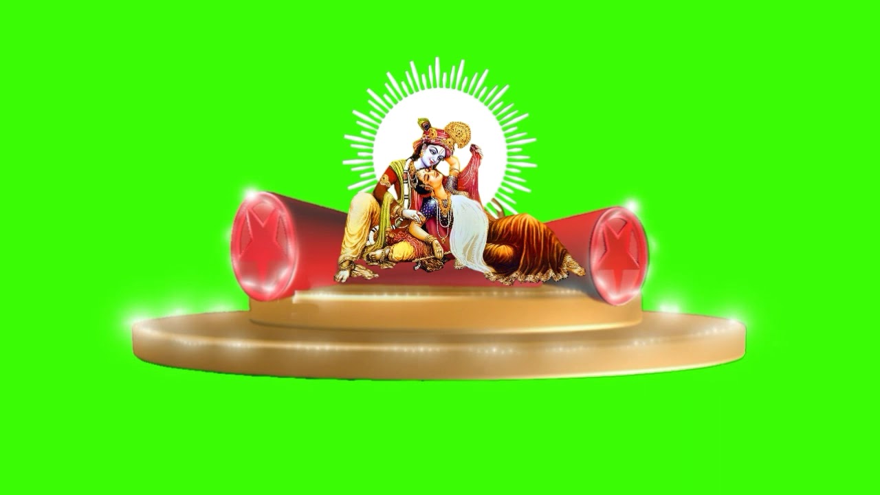 Radha Krishna Prem Milan green screen effect
