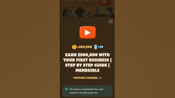 Earn $500000 with your First business Memefi YouTube Video Code, Memefi YouTube code, Memefi video