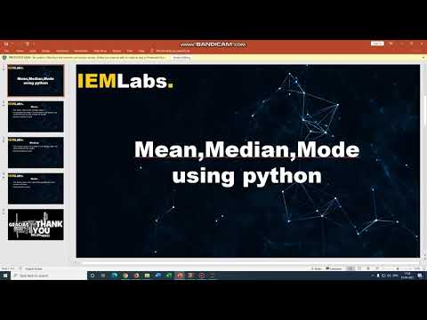 mean-median-mode using python | Python | Tutorial | IEMLabs