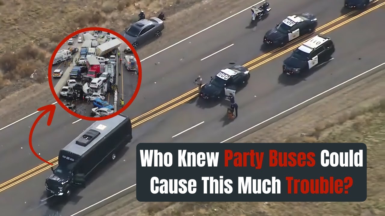 STOLEN PARTY BUS GOES WILD! High-Speed Police Chase Shocks Los Angeles