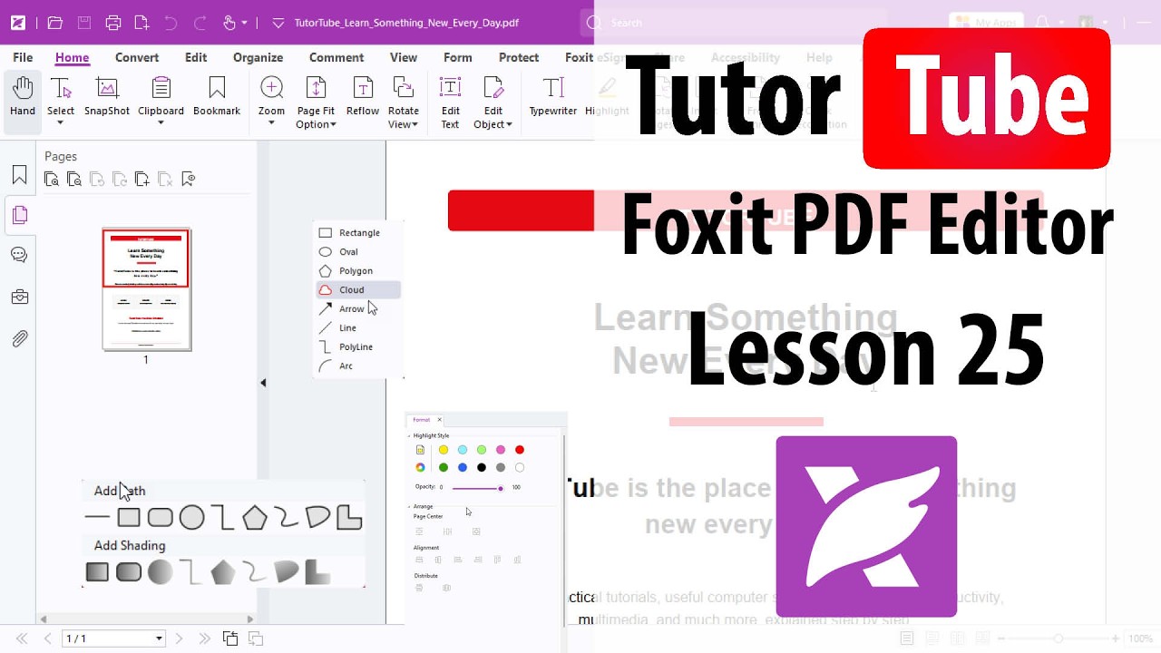 Foxit PDF Editor - Lesson 25 - Applying Image Filters - YouTube
