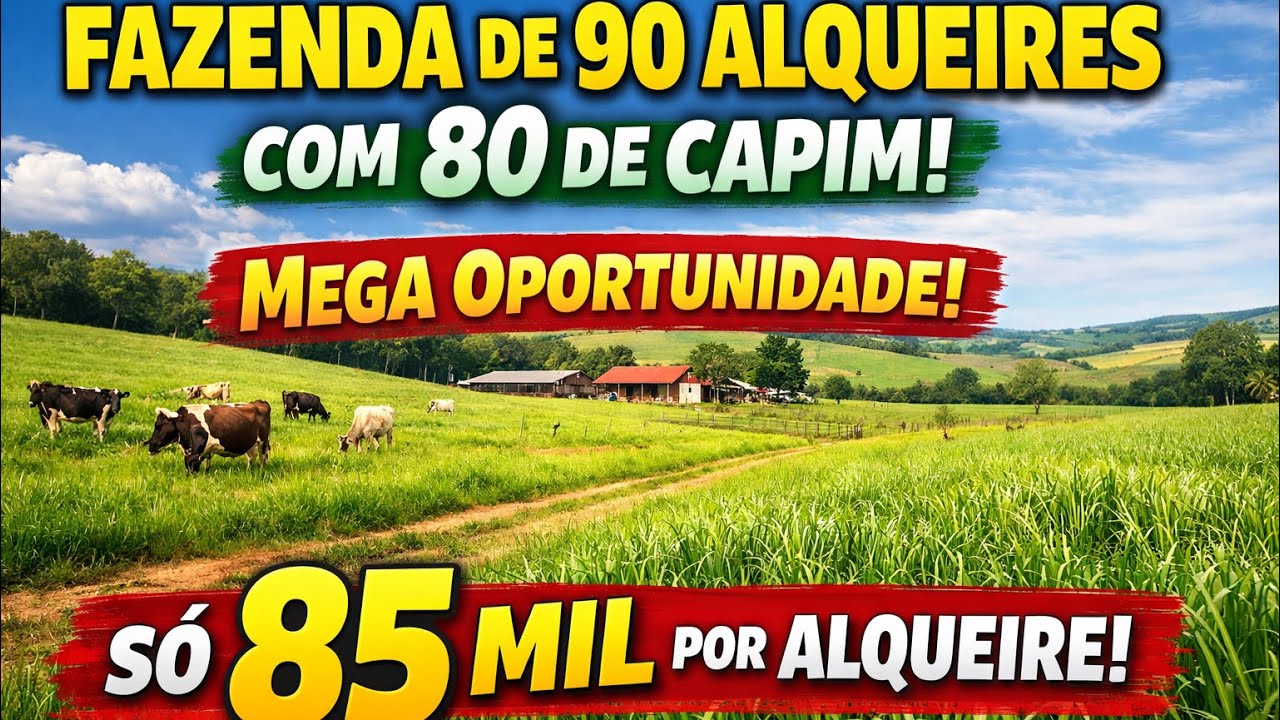 Fazenda de 90 Alqueires com 80 de Capim / Gurupi - Tocantins 