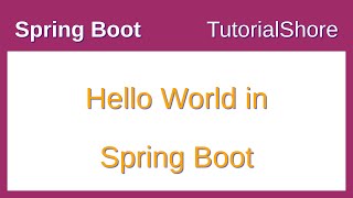 Spring Boot Quick Start