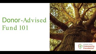 Donor Advised Fund 101 Webinar