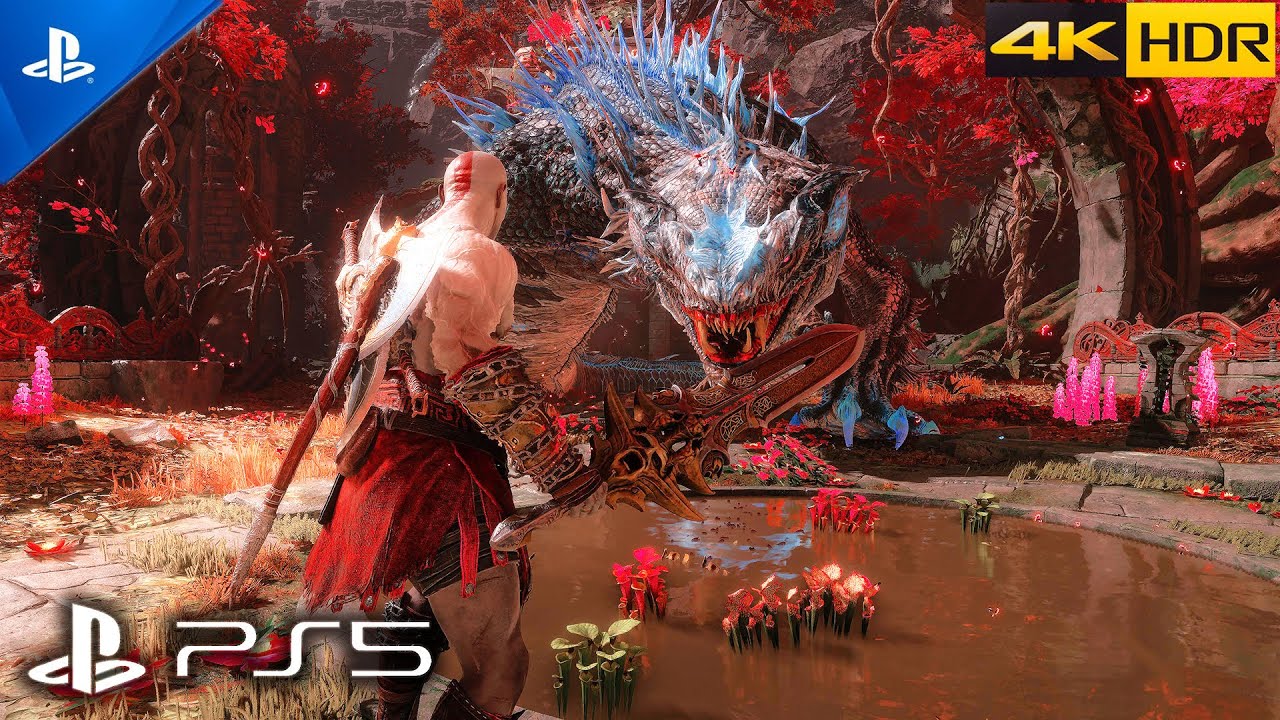 (PS5) GOD OF WAR RAGNAROK - Young Kratos Vs Nidhogg Boss Fight | Ultra ...
