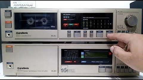 TAPE DECK GRADIENTE DS-20 + RECEIVER DS-20 (((Demo de Funcionamento))) #GRADIENTE #TAPEDECK #FITAK7