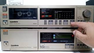 TAPE DECK GRADIENTE DS-20 + RECEIVER DS-20 (((Demo de Funcionamento))) #GRADIENTE #TAPEDECK #FITAK7