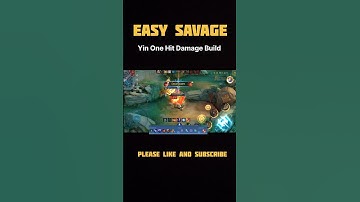 EASY SAVAGE || Yin Best One Hit Damage Build And Embel~MLBB #mobilelegends #yin #build