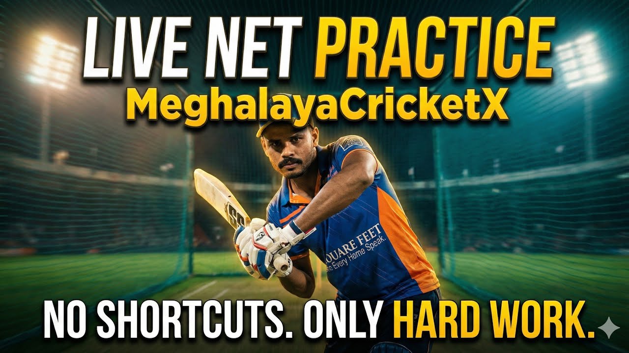 🏏 LIVE Cricket Net Practice | High Intensity Training | MeghalayaCricketX