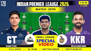 GT vs KKR Dream11 Team Prediction || Gujarat Titans vs Kolkata Dream11 Prediction || 25TH IPL Match screenshot 5