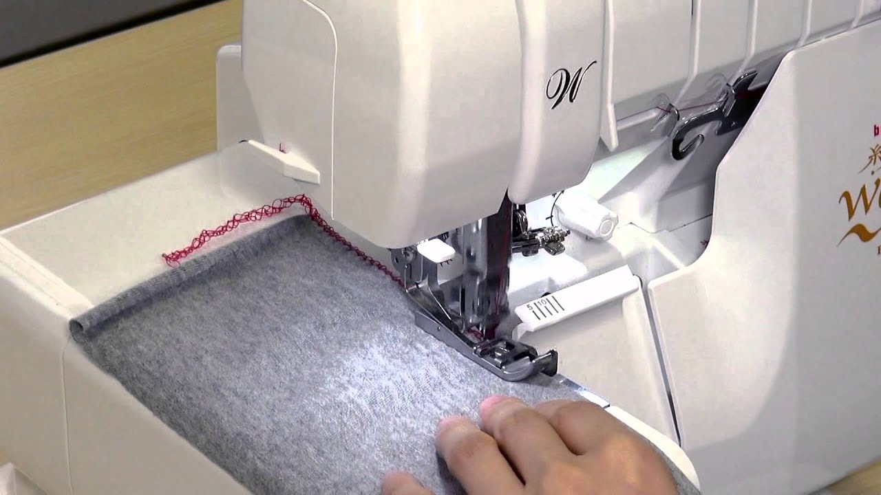 ニット用裾まつり押えの使い方：まつりながら布端の始末 - YouTube