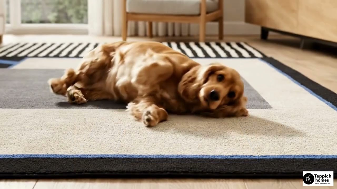 Modern Hand Tufted Geometric Wool Rug | Luxury Area Carpet for Living Room & Bedroom | THTRT06