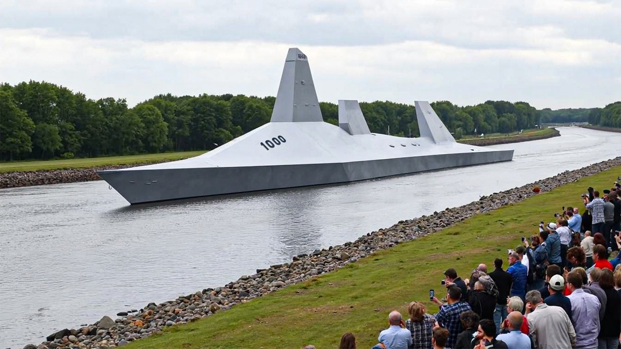 A  Billion Stealth Super Destroyer Surfaces Unexpectedly in the US – Video