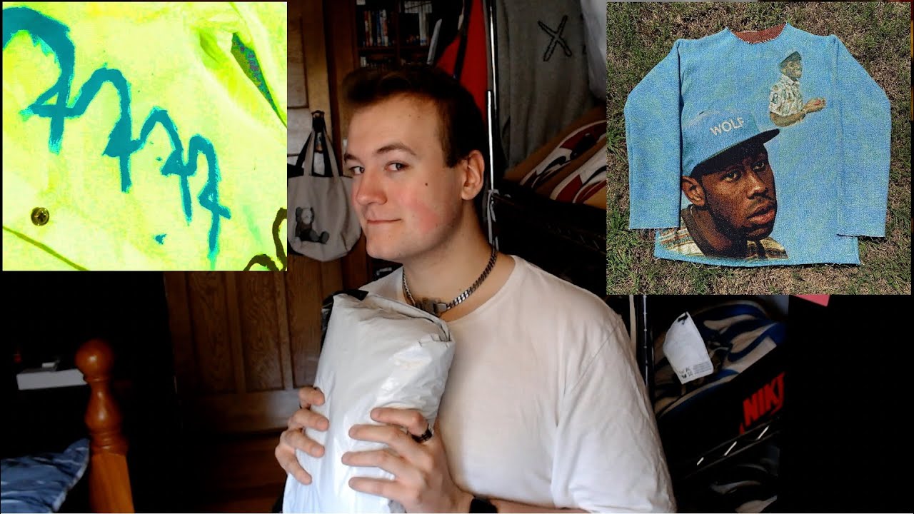 Unboxing | The 4x1111 Tyler The Creator Wolf Tapestry Crewneck Sweater ...