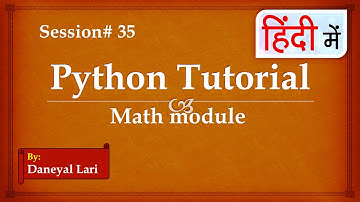 math module in Python | Python Tutorial in Hindi | #35