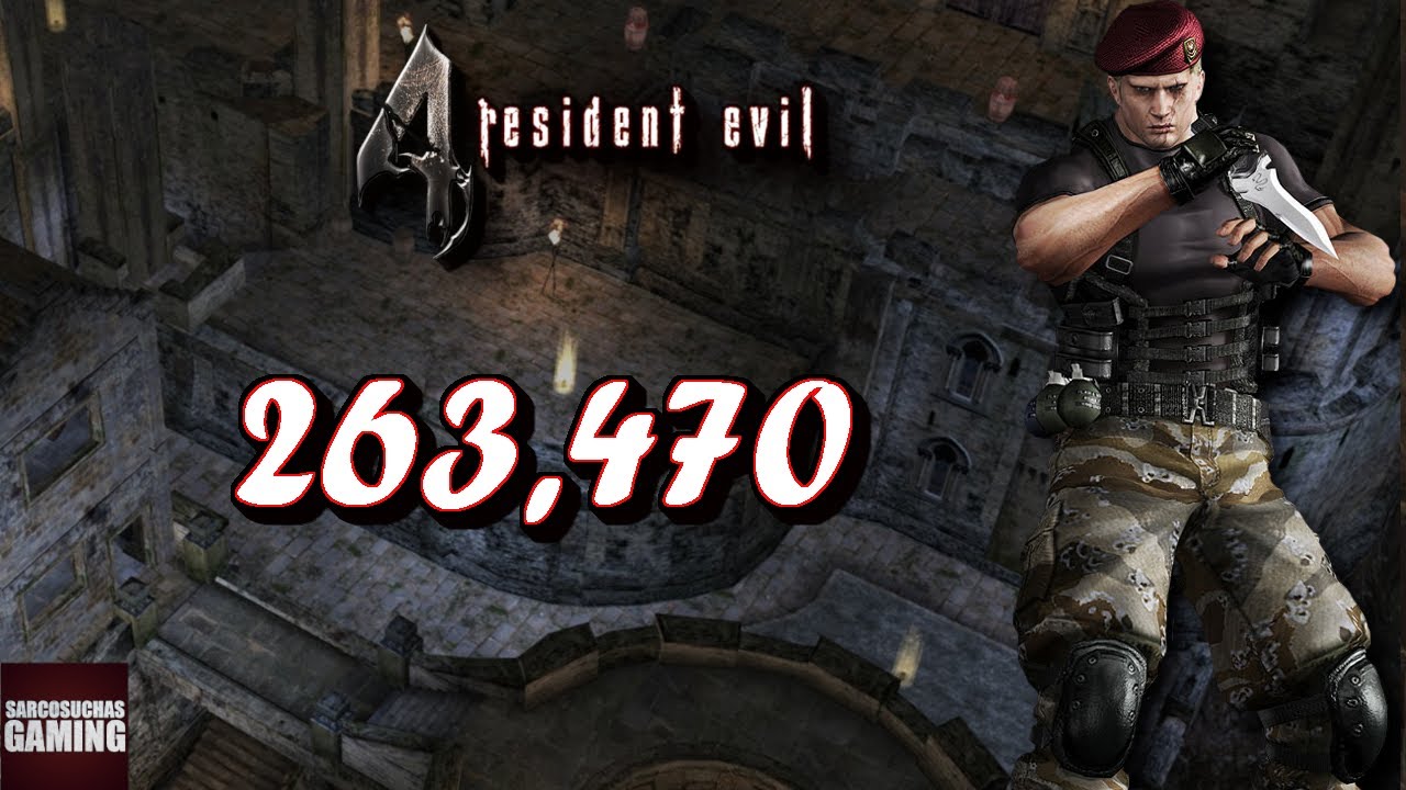 RE4 Wii Mercenaries - Krauser - Castle - 263,470