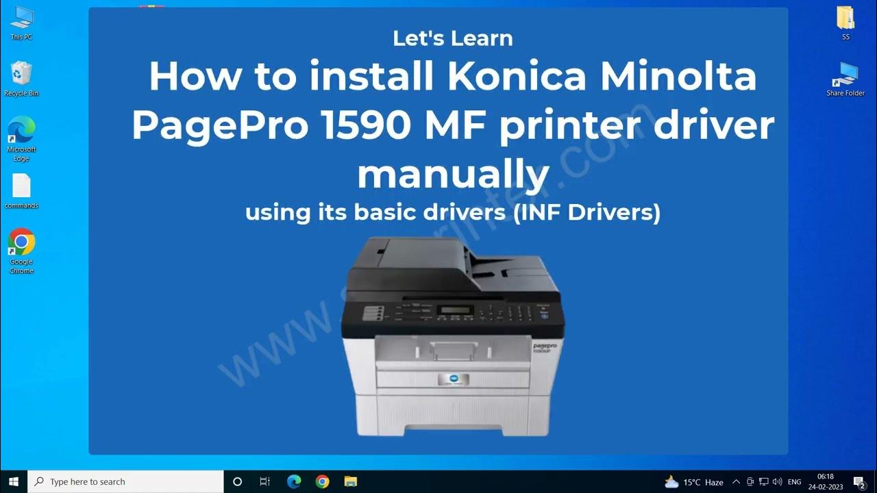 How to Install Konica Minolta PagePro 1590 MF Driver Manually Using Its